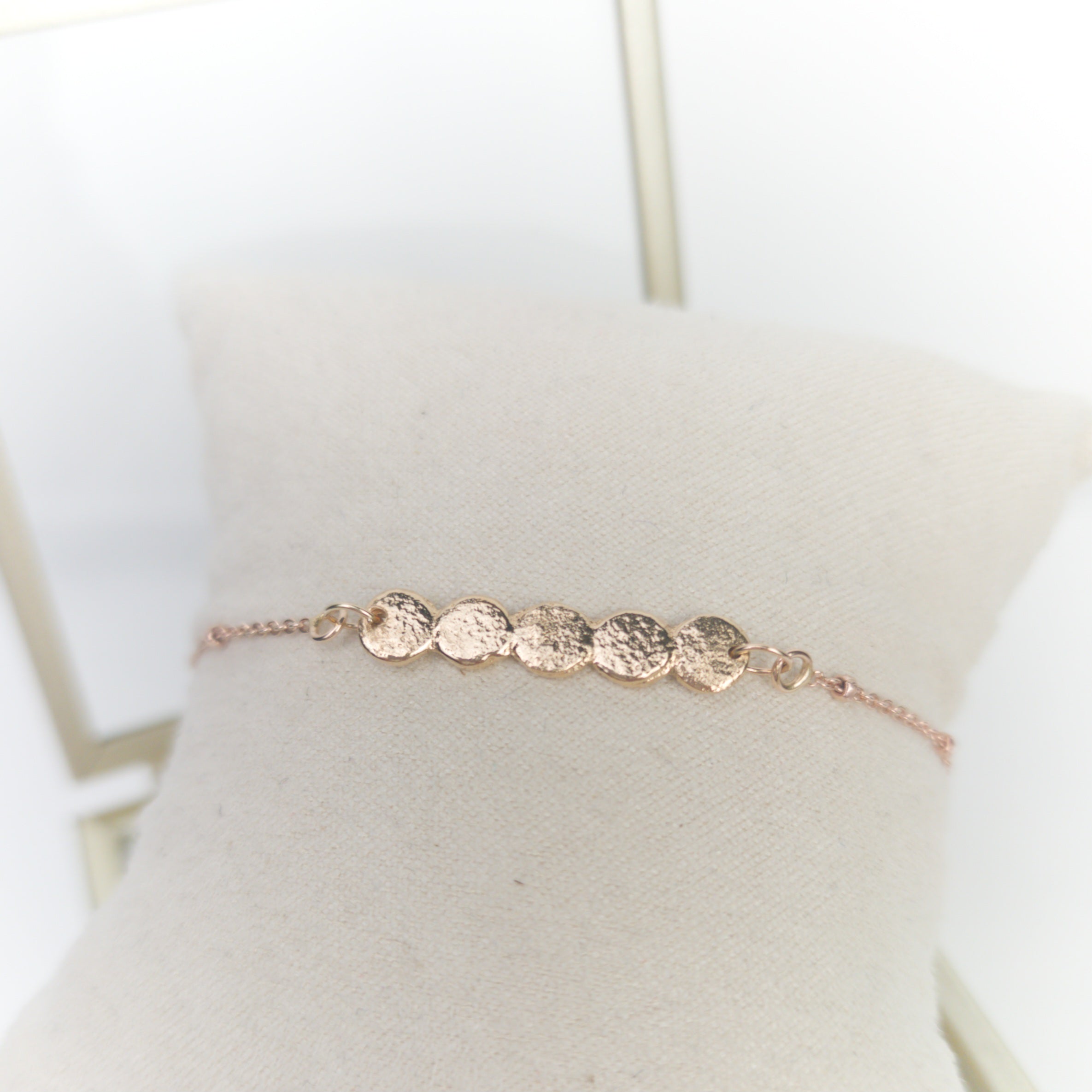Rosé gouden armband, gemaakt van herwerk goud van de klant