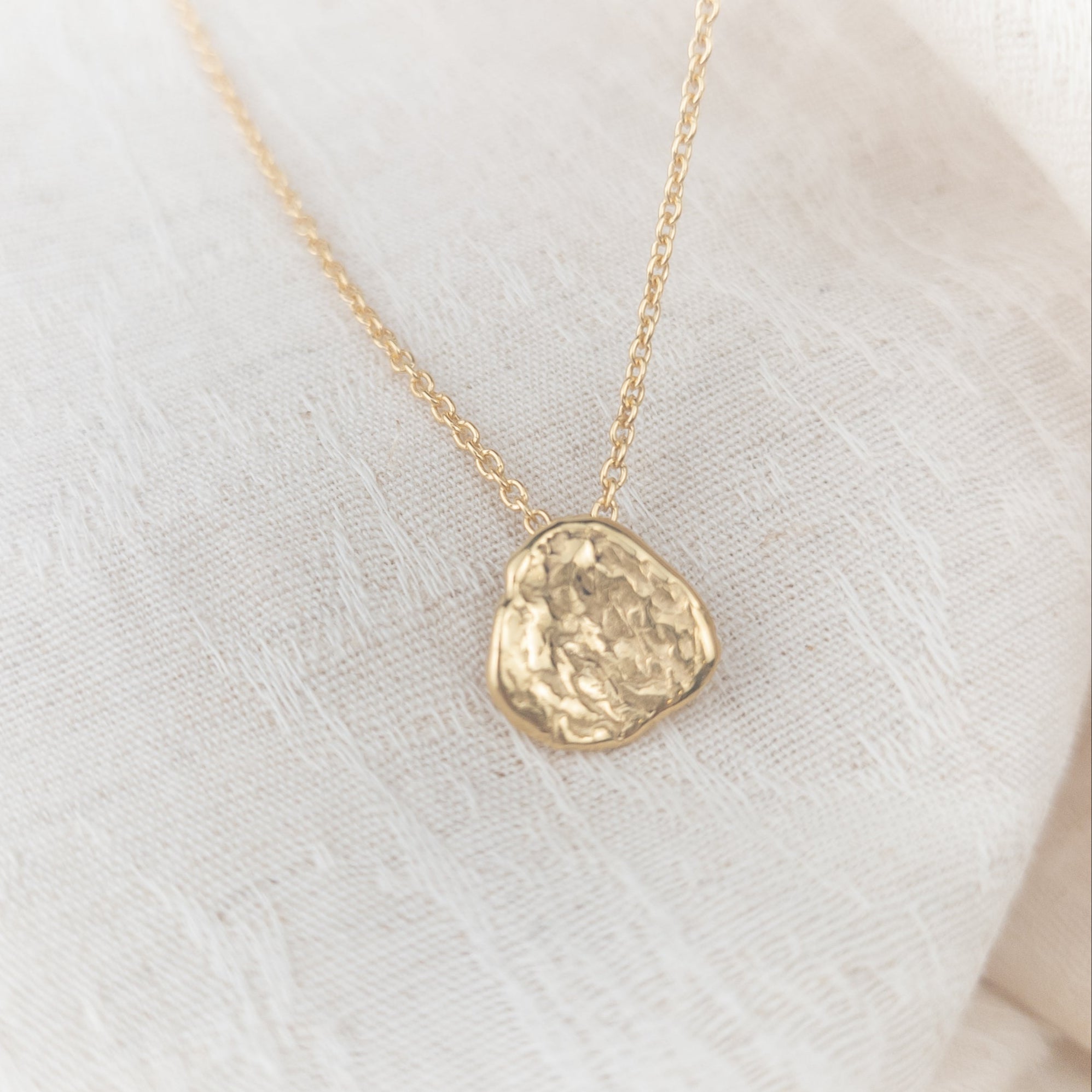 Handgemaakte gouden subtiele hanger met unieke neusafdruk van huisdier of vingerafdruk van een geliefde