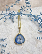 Gouden hanger met as, herinneringssieraad met kleur naar keuze